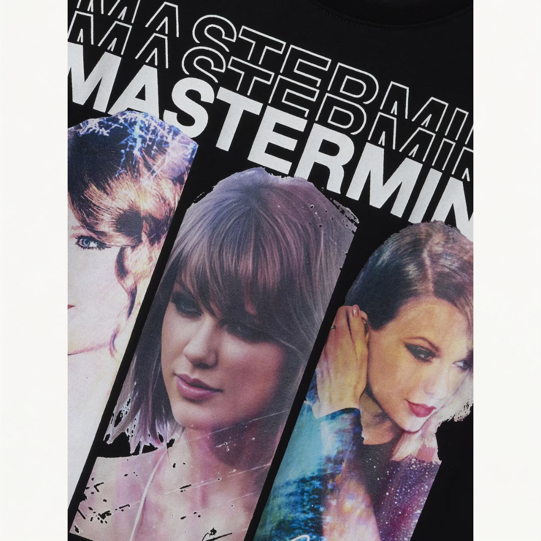 Stilingi „Name It“ juodi marškinėliai paaugliams („Mastermind“ / Taylor Swift dizainas) - Image 2